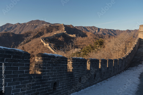 top of the Mu tian Yu Great Wall in winter