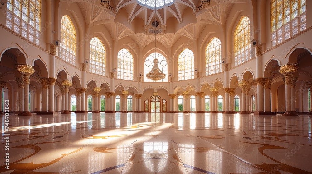 Islamic mosque background with relaxing ambience