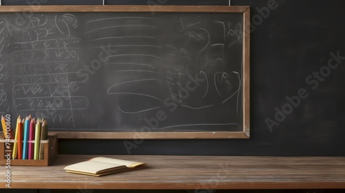 Black classroom blackboard