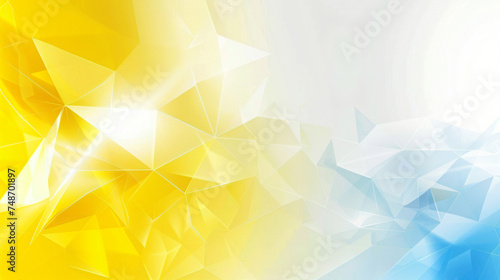 Light blue yellow vector polygon abstract background.