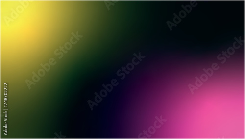abstract gradient of pink, and green on a dark blue background, Blurred background design