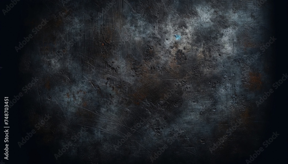 Wallpaper dark blue, textured surface resembles  worn, grunge-style metal background. texture , panel, luxury, blank, paper, grey, effect, concrete background landscape