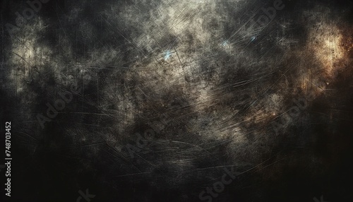 Background a dark, textured surface that resembles a worn, grunge-style metal background rich detailed, panel, luxury, blank, paper, grey, effect, concrete wallpaper texture © Raven