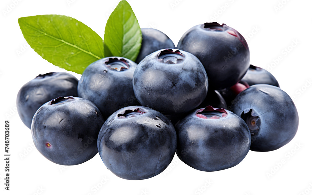 Succulent Cluster of Blueberries in Detail on transparent background Succulent Cluster of Blueberries in Detail on transparent background