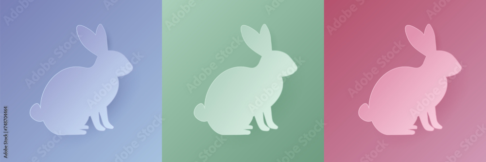 Set of pastel colored 3D rabbit shape design. Collection of bunny elements for easter product, spring festival design, happy easter card, presentation, luxury banner, cover and web. Set of pastel colored 3D rabbit shape design. Collection of bunny elements for easter product, spring festival design, happy easter card, presentation, luxury banner, cover and web.