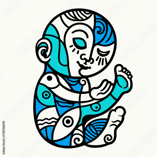 illustration of a baby