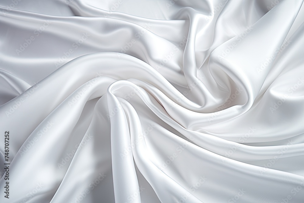 Close-Up of White Bedding Sheets with Copy Space on Textured Fabric Background Close-Up of White Bedding Sheets with Copy Space on Textured Fabric Background