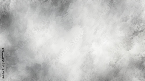 Explosive White Ink. Smoke and Dust Texture on Faded Aquarelle Painted Paper. Monochrome Silver Watercolor Illustration for Retro Design Templates