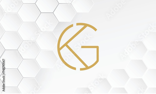 Alphabets Letters GK, KG, Initials Logo Monogram	
