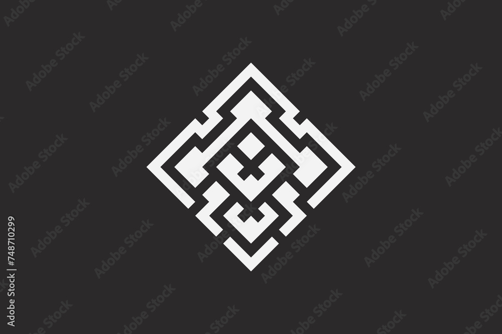 Abstract maze logo design Abstract maze logo design