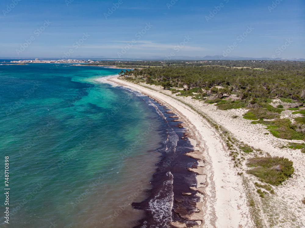 Es Carbo beach, Ses Salines, Mallorca, Balearic Islands, Spain