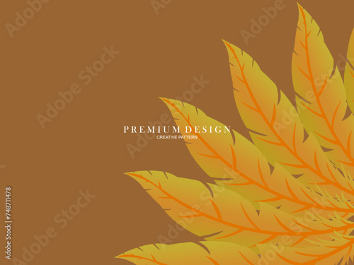 Premium background with feather pattern. Abstract dynamic composition. Modern vector feather illustration. photo