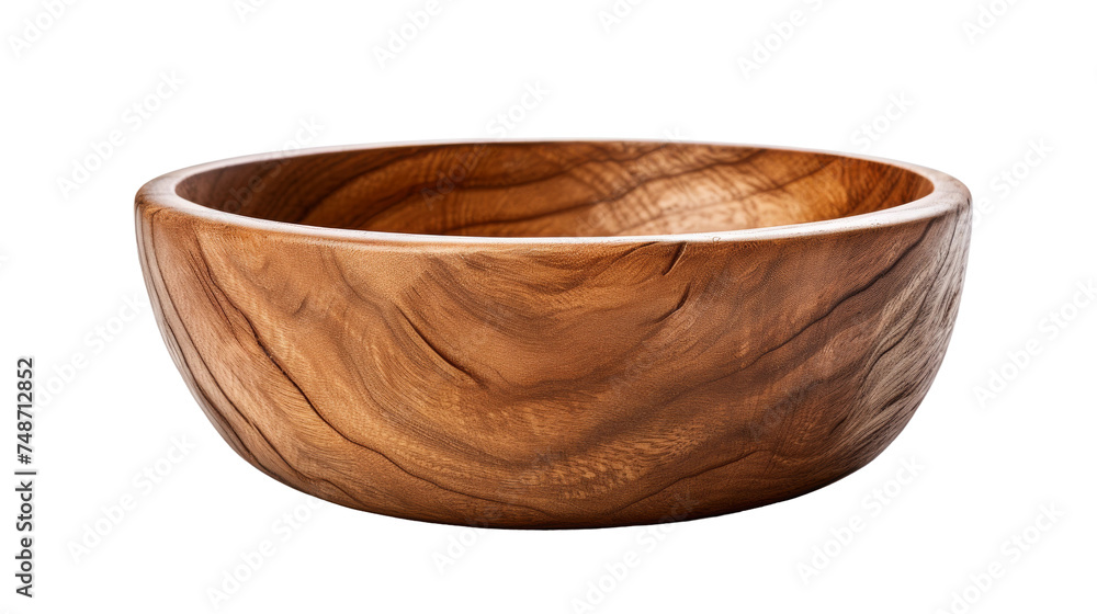 Smooth Finish Wood Bowl on white background Smooth Finish Wood Bowl on white background