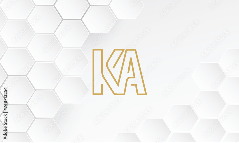 KA, AK, K, A, Abstract Letters Logo monogram - obrazy, fototapety, plakaty 