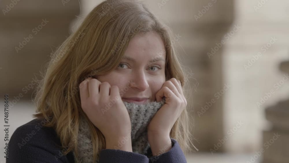 Shy Glance to Bright Smile: Timid Moment in the City Shy Glance to Bright Smile: Timid Moment in the City