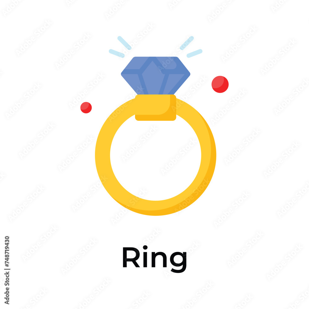 Creatively designed icon of precious diamond ring, mothers day gift Creatively designed icon of precious diamond ring, mothers day gift