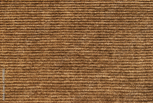 Brown color corduroy fabric texture as background