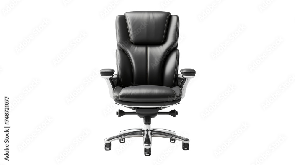Fototapeta premium Modern Ergonomic Office Chair on white background