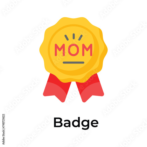 Best mom award vector design, mothers day badge icon