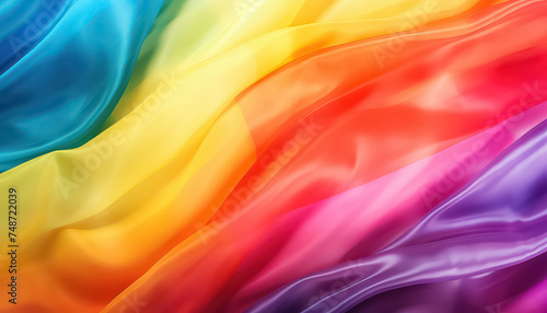 Rainbow Flag Silk Drape