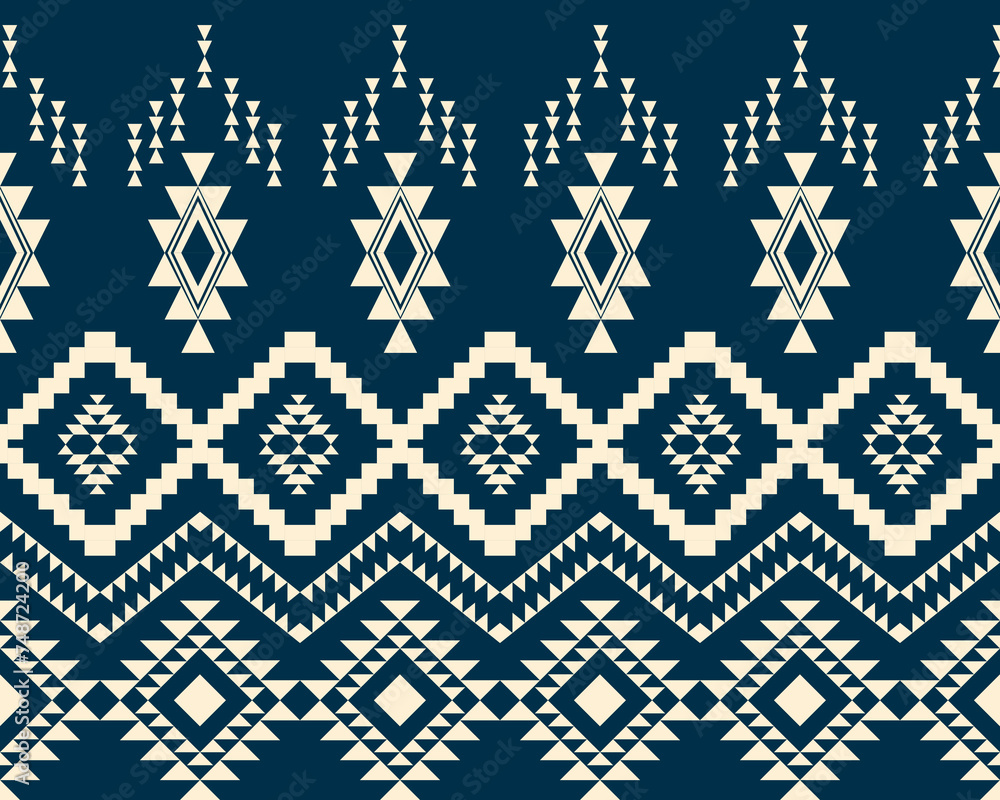 Abstract traditional geometric ethnic pattern embroidery design for textiles, rugs, clothing, sarong, scarf, batik, wrap, embroidery, print, curtain, carpet, and wallpaper.