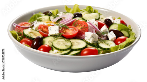 The Greatest Greek Salad on white background