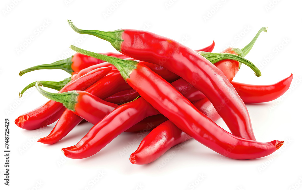 red chily pepper isolated.