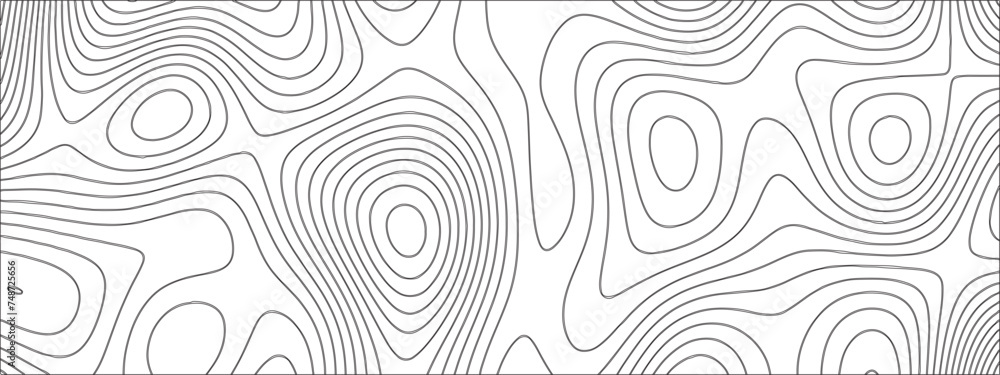 Abstract Topographic line art background. Mountain topographic terrain map background with white shape lines.Geographic map conceptual design.Black on white contour height lines.
Abstract Topographic line art background. Mountain topographic terrain map background with white shape lines.Geographic map conceptual design.Black on white contour height lines.