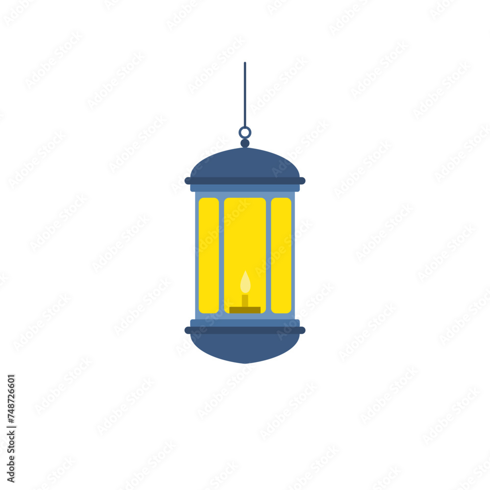 Traditional eastern lantern flat design vector illustration. Arabic muslim colorful hanging lamps, crescents and stars. Traditional eastern lantern flat design vector illustration. Arabic muslim colorful hanging lamps, crescents and stars.