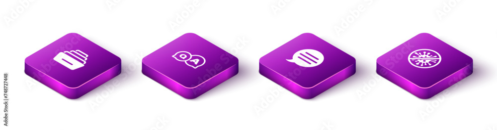 Set Isometric Drawer with documents, Question and Answer, Speech bubble chat and Stop virus, bacteria icon. Vector Set Isometric Drawer with documents, Question and Answer, Speech bubble chat and Stop virus, bacteria icon. Vector