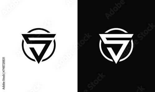 Letter s triangle circle logo icon, s letter logo, s business logo icon