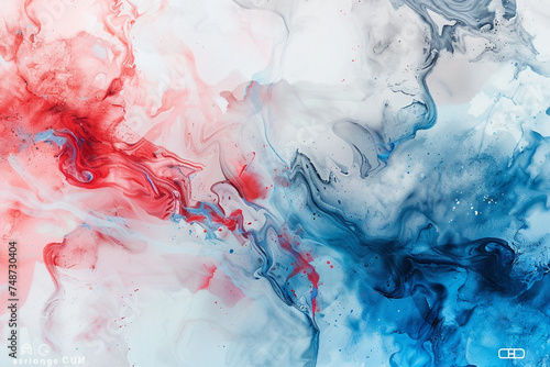 red white blue colour marble background