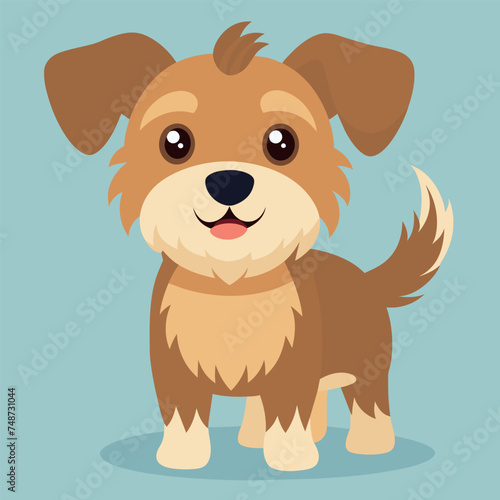 cute little dog vector illustration 