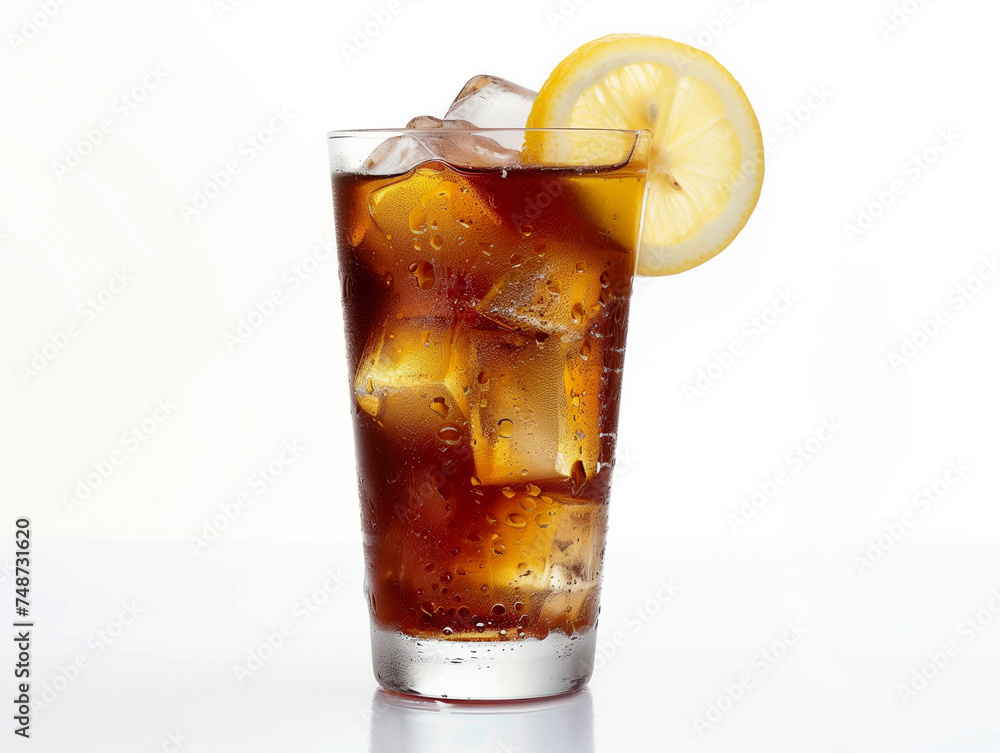 Frosty Glass of Iced Tea with Lemon Frosty Glass of Iced Tea with Lemon