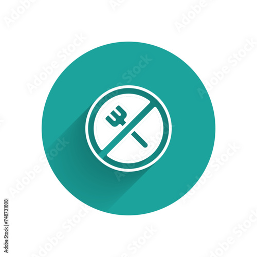 White Ramadan fasting icon isolated with long shadow background. Religious fasting. Green circle button. Vector Free Download White Ramadan fasting icon isolated with long shadow background. Religious fasting. Green circle button. Vector - GFXLoad