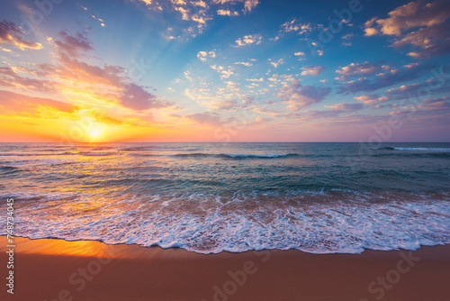 Beautiful cloudscape over the sea waves and tropical beach shore video © ValentinValkov
