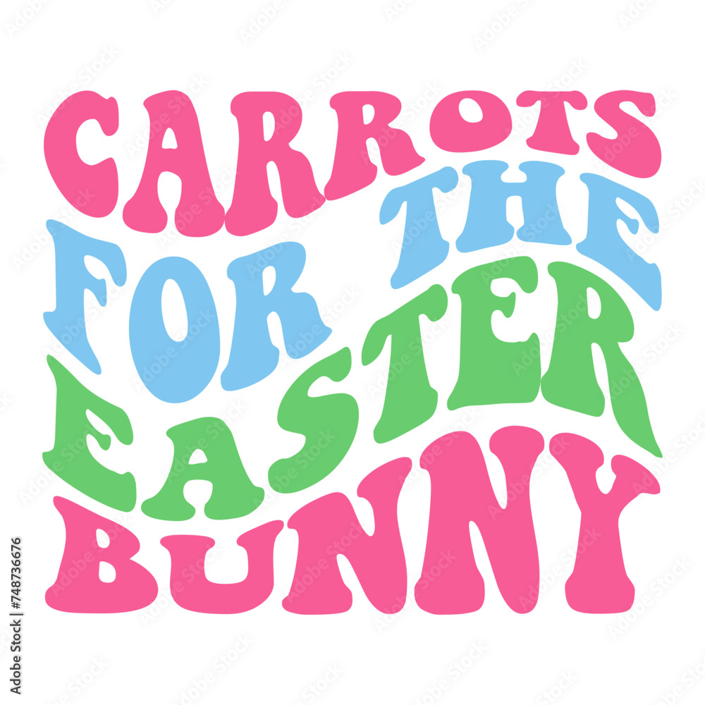 Carrots For The Easter Bunny Retro SVG