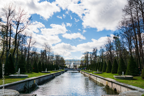  Peterhof Palace in St. Petersburg, Russia. The Palace is included in the UNESCO Heritage List.  photo