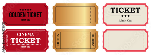 Vintage ticket stock vector sketch, Retro ticket concert and festival event, movie theater coupon. Isolated on transparent.