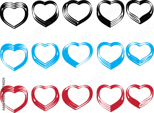 heart illustration.heart design icon flat.Modern flat valentine love sign.symbol for web site design  button to mobile app. Logo heart illustration Trendy vector hart shape 