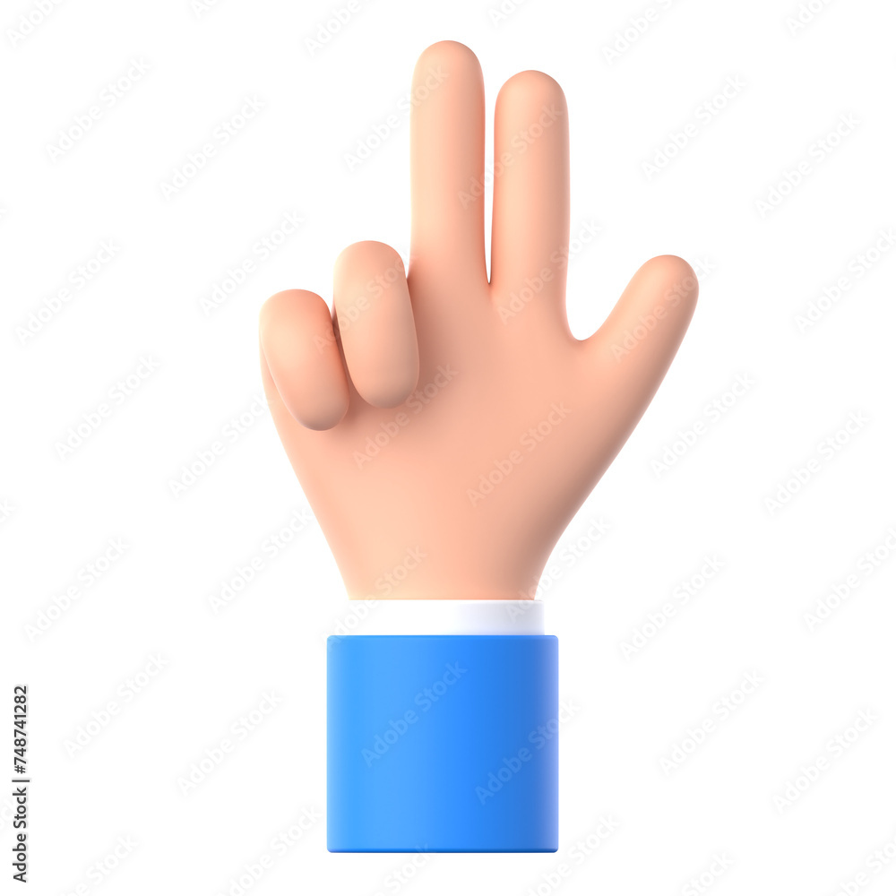 Finger Gun Hand Gesture 3D Illustration Finger Gun Hand Gesture 3D Illustration