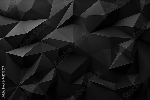 faceted texture abstract black crystal background.