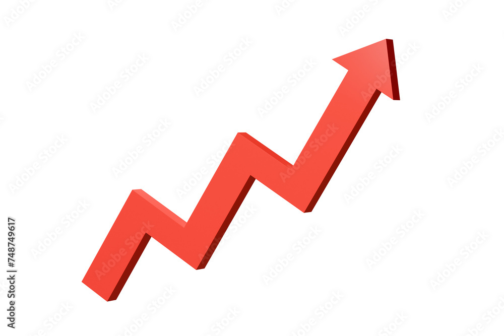 3D Red arrow graph higher icon isolated on yellow background. analytics online investment exchange, finance business economics, arrow red up graph concept. minimal cartoon. 3d render illustration. 3D Red arrow graph higher icon isolated on yellow background. analytics online investment exchange, finance business economics, arrow red up graph concept. minimal cartoon. 3d render illustration.