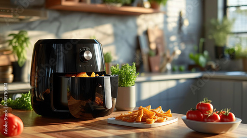 Experience the convenience of fast  electronic cooking with an air fryer that combines speed and precise temperature control to prepare healthier meals with reduced oil and fat