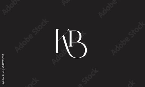KB, BK, K, B Abstract Letters Logo Monogram