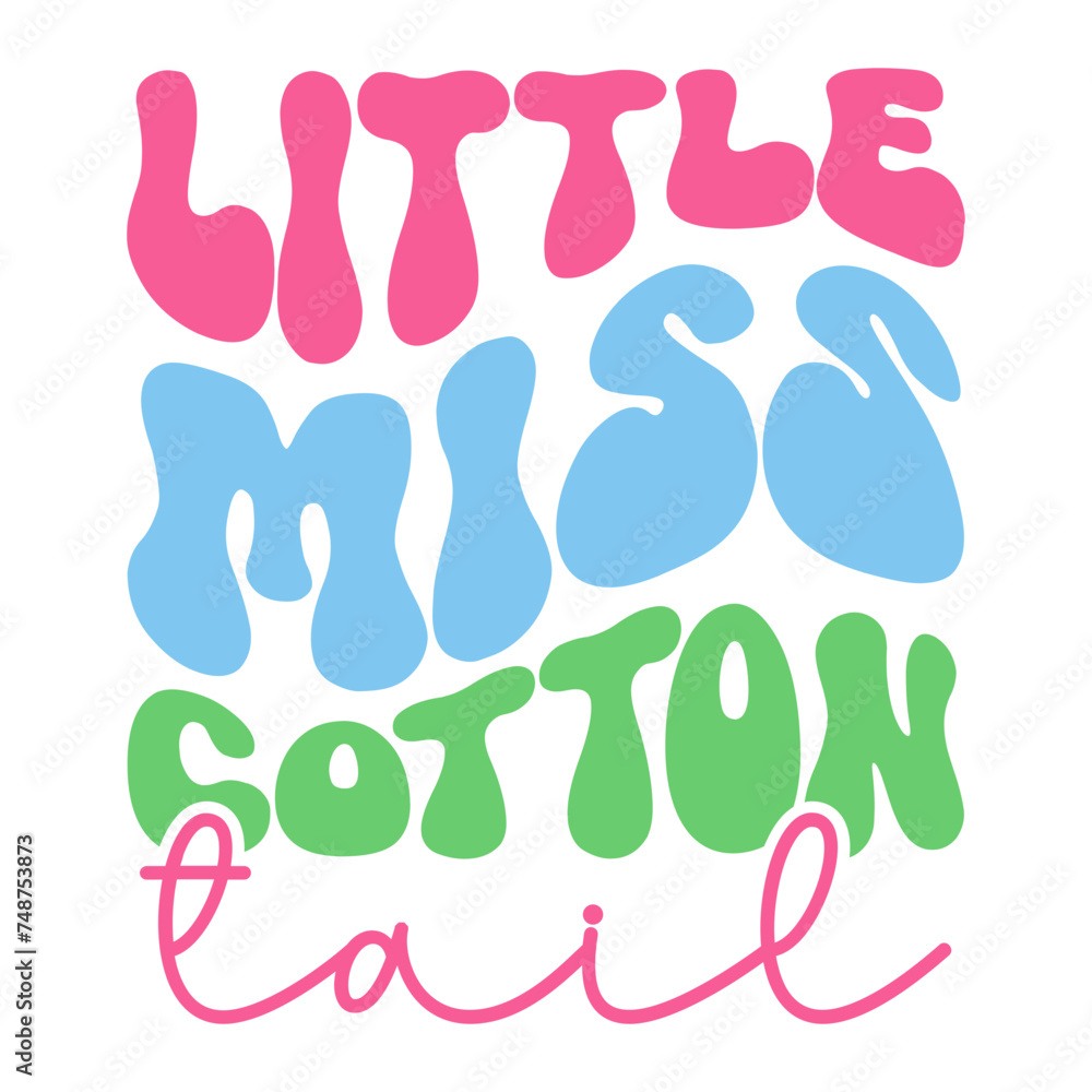 Little Miss Cotton Tail Retro SVG Little Miss Cotton Tail Retro SVG