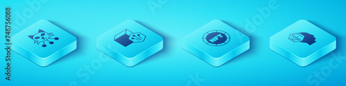 Set Isometric NFT Digital crypto art, and icon. Vector