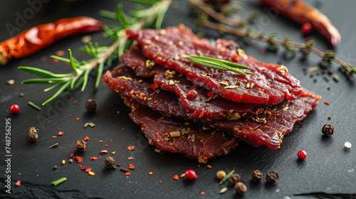 Jerky is strips of lean trimmed meat that have been cut and dehydrated to avoid spoilage, food for beer 
