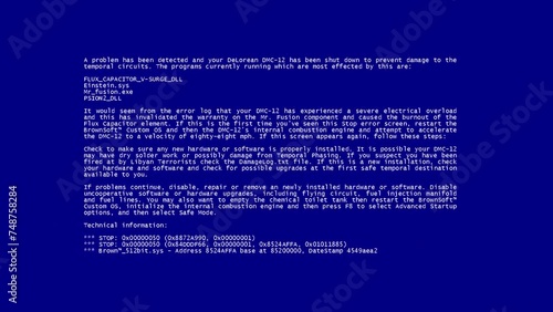 PC Fatal Blue Screen error glitch