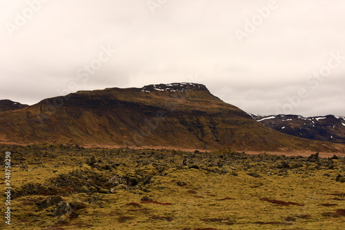 Berserkjahraun is a road on the northern part of the Snaefellsnes peninsula , Iceland © marieagns